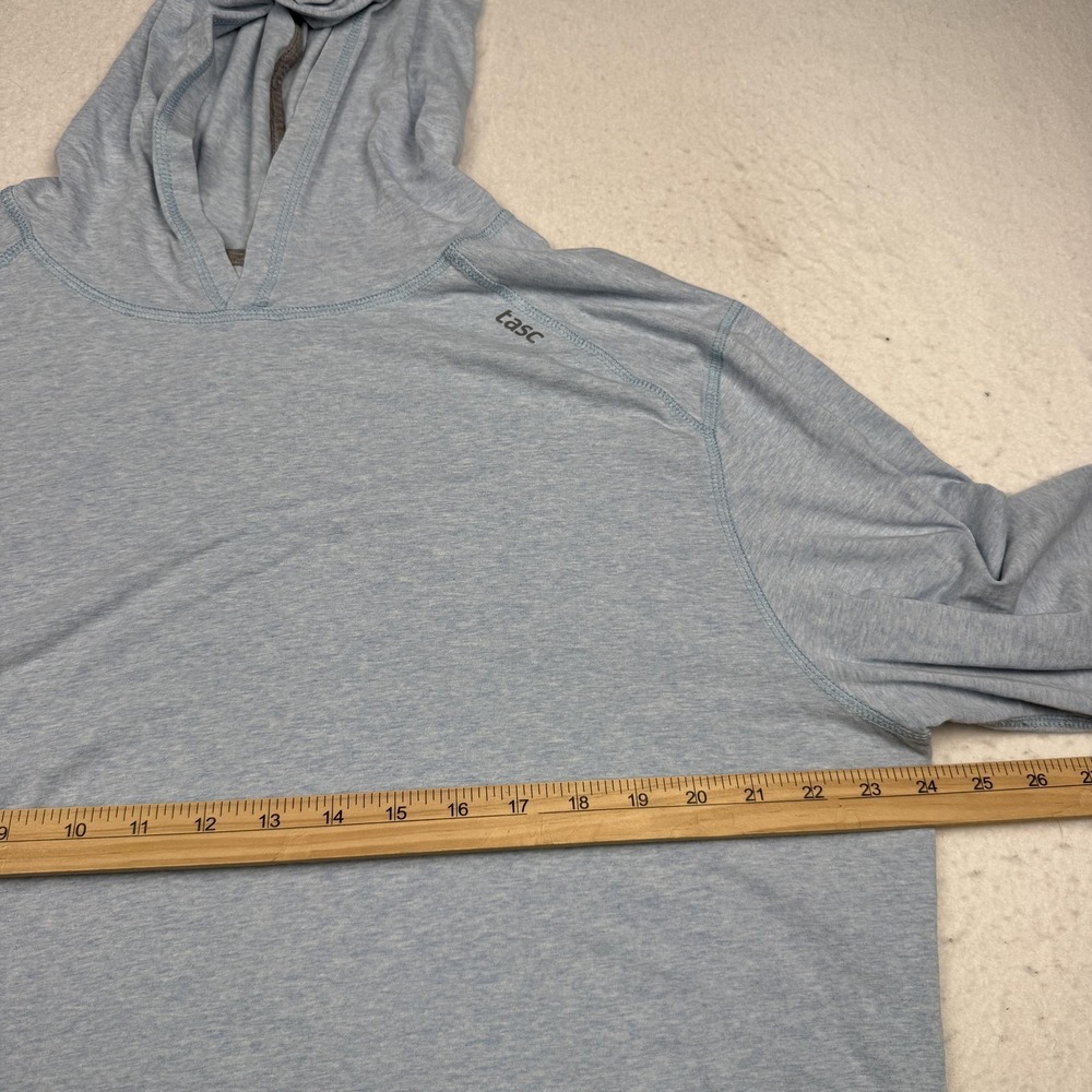 Tasc Performance Hooded Shirt Mens 2XL Blue Long Sleeve Bamboo Running Top - Picture 4 of 7